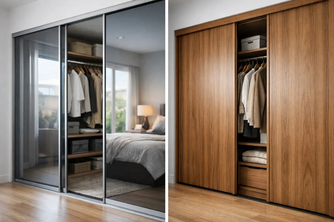 Glass Sliding Doors vs Woodgrain for Wardrobes