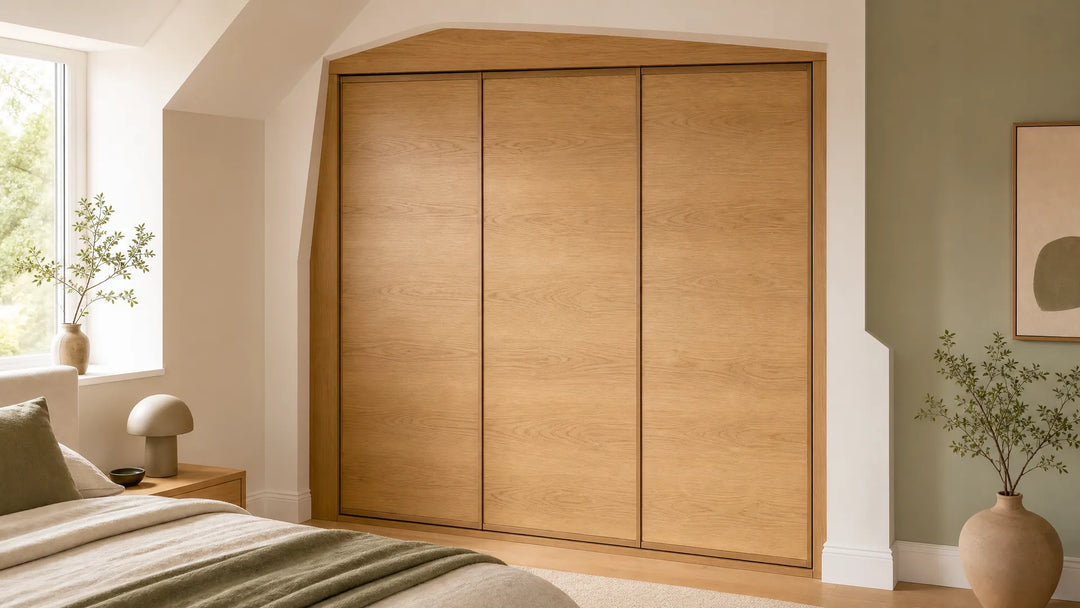 Oak Effect Sliding Wardrobe Doors Made to Your Exact Dimensions